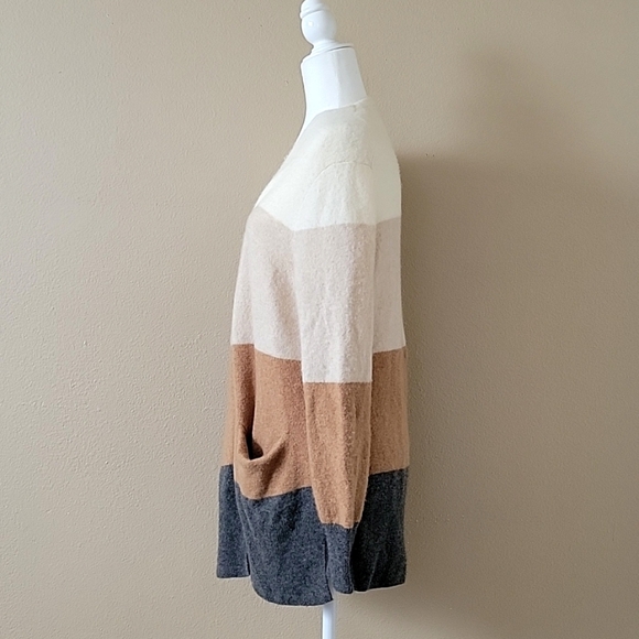 Madewell Womens Kent Colorblock Merino Wool Blend Cardigan Coziest Yarn - Size M - Picture 10 of 11